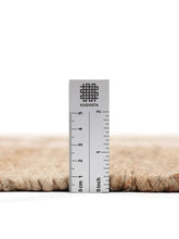 Load image into Gallery viewer, Handwoven Jute &amp; Wool Rug with Striped Cross Pattern in Natural &amp; Ivory – Flatweave
