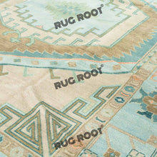 Load image into Gallery viewer, Handcrafted Harmony | Turkish Rug with Serene Blue Medallion and Geometric Borders
