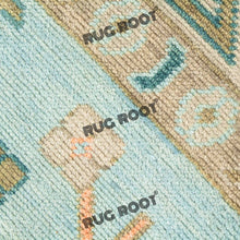 Load image into Gallery viewer, Handcrafted Harmony | Turkish Rug with Serene Blue Medallion and Geometric Borders
