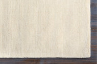Ivory Handloom NZ Wool Rug Minimalist Solid Handwoven