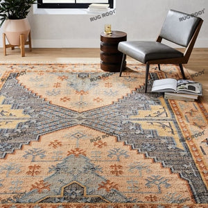 Handwoven Runner Rug with Traditional Turkish Geometric Design | Earthy & Pastel Hues