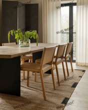 Load image into Gallery viewer, Handcrafted Jute &amp; Wool Rug with Minimalist Border Design | Natural &amp; Black
