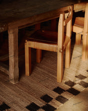Load image into Gallery viewer, Natural Jute Handwoven Rug with Black Checkerboard Border, Modern Rustic Design for Living Room &amp; Bedroom
