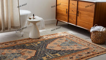 Load image into Gallery viewer, Handwoven Runner Rug with Traditional Turkish Geometric Design | Earthy &amp; Pastel Hues
