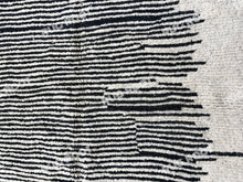 Load image into Gallery viewer, Striking Simplicity | Custom Black &amp; White Beni Ourain Rug | Handwoven in Morocco
