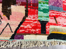 Load image into Gallery viewer, Vibrant Moroccan Azilal Rug | Handwoven Wool Art with Abstract Expressionist Motifs
