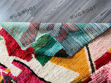 Load image into Gallery viewer, Vintage Moroccan Medley | Colorful Boujaad Berber Rug, Handwoven with Bohemian Spirit

