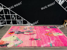 Load image into Gallery viewer, Handcrafted Moroccan Azilal Rug | Eclectic Pink Tapestry with Expressive Charm
