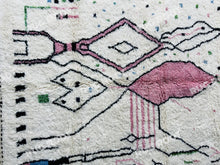 Load image into Gallery viewer, Geometric Grace | Ivory Moroccan Rug with Colorful Tribal Motifs
