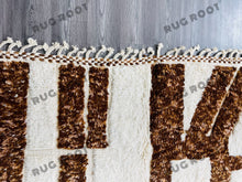Load image into Gallery viewer, Cozy White Rug with Tribal Accents | Handwoven Moroccan Wool for Bedrooms

