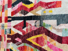 Load image into Gallery viewer, Handcrafted Moroccan Artistry | Colorful Boucherouite Rug with Upcycled Textiles
