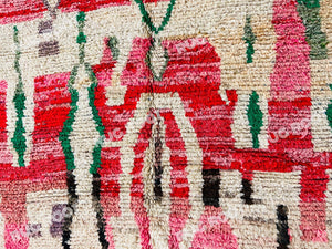 Blushing Oasis | Handwoven Boujaad Rug | Vintage Moroccan Charm
