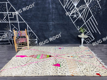 Load image into Gallery viewer, Handwoven Moroccan Artistry | Unique Berber Azilal Rug with Beni Ourain Flair
