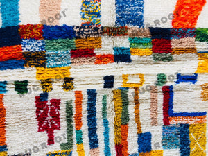 Jewel of the Atlas Mountains | Hand-Knotted Beni Ourain Rug in Vibrant Colors