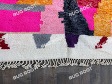 Load image into Gallery viewer, Handcrafted Berber Dreams | Vibrant Abstract Wool Rug for Bohemian Spaces
