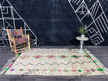 Load image into Gallery viewer, Handcrafted Moroccan Delight | Vibrant Boujaad Rug with Geometric Flair
