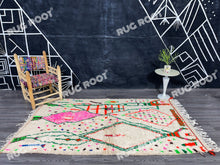 Load image into Gallery viewer, Moroccan Artistry | Handwoven Azilal Rug with Colorful Geometric Design
