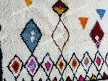 Load image into Gallery viewer, Vibrant Moroccan Azilal Rug | Handwoven Wool with Colorful Diamond Motifs
