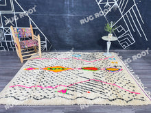 Load image into Gallery viewer, Unique Moroccan Azilal Rug | Handwoven Wool with Whimsical Diamond Patterns
