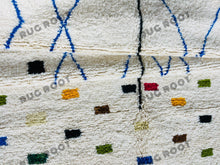 Load image into Gallery viewer, Modern Moroccan Azilal Rug | Handwoven Wool Rug with Bold Blue Geometric Motifs
