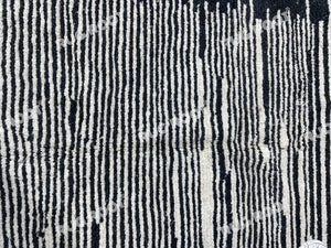 Striking Simplicity | Custom Black & White Beni Ourain Rug | Handwoven in Morocco