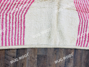 Moroccan Pink Diamond Dream | Handwoven Beni Ourain Rug with Modern Flair