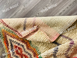 Modern Moroccan Wool Rug | Abstract Boujaad Design in Warm Earth Tones