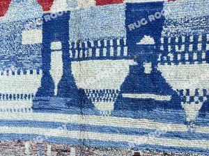 Moroccan Magic | Handwoven Shaggy Berber Rug with Eye-Catching Geometry