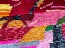 Load image into Gallery viewer, Handcrafted Berber Dreams | Vibrant Abstract Wool Rug for Bohemian Spaces
