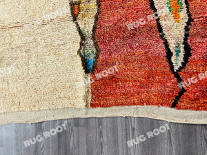 Handcrafted Moroccan Soul | Artistic Wool Rug with Bohemian Flair
