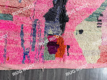 Load image into Gallery viewer, Handcrafted Moroccan Azilal Rug | Eclectic Pink Tapestry with Expressive Charm

