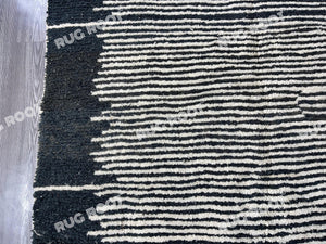 Striking Simplicity | Custom Black & White Beni Ourain Rug | Handwoven in Morocco