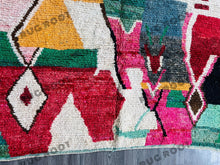 Load image into Gallery viewer, Vintage Moroccan Medley | Colorful Boujaad Berber Rug, Handwoven with Bohemian Spirit
