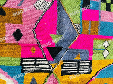 Load image into Gallery viewer, Modern Moroccan Azilal Rug | Handwoven Wool Art with Vibrant Geometric Motifs
