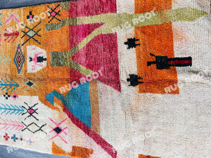 Handcrafted Moroccan Azilal Rug | Warm Hues & Playful Tribal Design