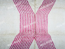 Load image into Gallery viewer, Moroccan Pink Diamond Dream | Handwoven Beni Ourain Rug with Modern Flair
