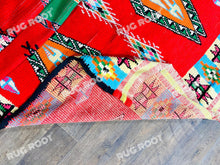 Load image into Gallery viewer, Vibrant Moroccan Boucherouite Rug | Handmade Wool Runner with Colorful Tribal Motifs
