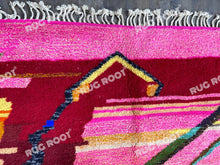 Load image into Gallery viewer, Handcrafted Berber Dreams | Vibrant Abstract Wool Rug for Bohemian Spaces
