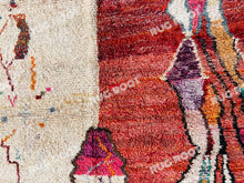 Load image into Gallery viewer, Handcrafted Moroccan Soul | Artistic Wool Rug with Bohemian Flair
