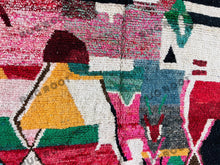 Load image into Gallery viewer, Vintage Moroccan Medley | Colorful Boujaad Berber Rug, Handwoven with Bohemian Spirit
