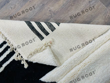 Load image into Gallery viewer, Abstract Dreams | Large Handwoven Moroccan Beni Ourain Rug in Pure White Wool
