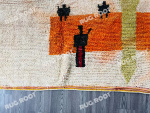 Handcrafted Moroccan Azilal Rug | Warm Hues & Playful Tribal Design