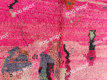 Load image into Gallery viewer, Handcrafted Moroccan Azilal Rug | Eclectic Pink Tapestry with Expressive Charm
