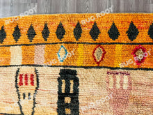 Load image into Gallery viewer, Boho Chic Retreat | Orange Shag Moroccan Rug with Vintage Berber Patterns
