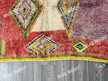 Load image into Gallery viewer, Unique Moroccan Azilal Rug | Vintage Wool with Colorful Geometric Art
