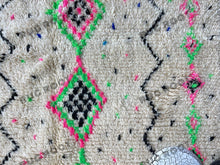 Load image into Gallery viewer, Handcrafted Moroccan Delight | Vibrant Boujaad Rug with Geometric Flair
