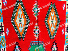 Load image into Gallery viewer, Vibrant Moroccan Boucherouite Rug | Handmade Wool Runner with Colorful Tribal Motifs
