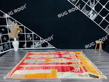 Load image into Gallery viewer, Woven Tales | Handwoven Boujad Rug | Vintage Moroccan Beauty
