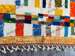 Jewel of the Atlas Mountains | Hand-Knotted Beni Ourain Rug in Vibrant Colors