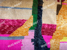 Load image into Gallery viewer, Handcrafted Berber Dreams | Vibrant Abstract Wool Rug for Bohemian Spaces
